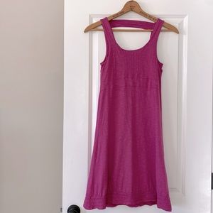 Horny Toad Organic Cotton & Lyocell Malena Dress w Back Strap in Magenta Small